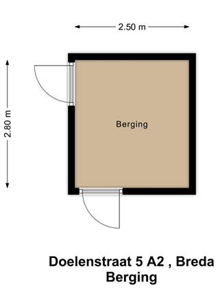 Floor plan - Doelenstraat 5A2, 4813 BG Breda 